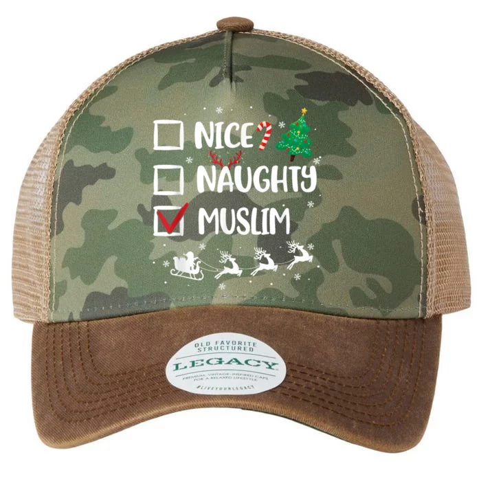 Naughty Nice Muslim Christmas Funny Santa Hat Xmas Gifts Legacy Tie Dye Trucker Hat