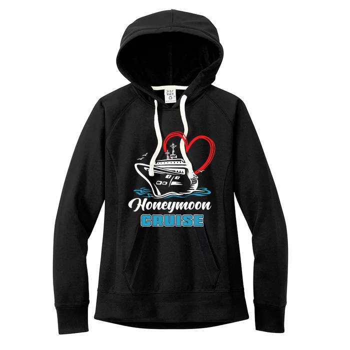 Newlywed Newly Married Cruising Matching Honeymoon Cruise Women's Fleece Hoodie