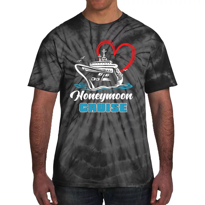 Newlywed Newly Married Cruising Matching Honeymoon Cruise Tie-Dye T-Shirt