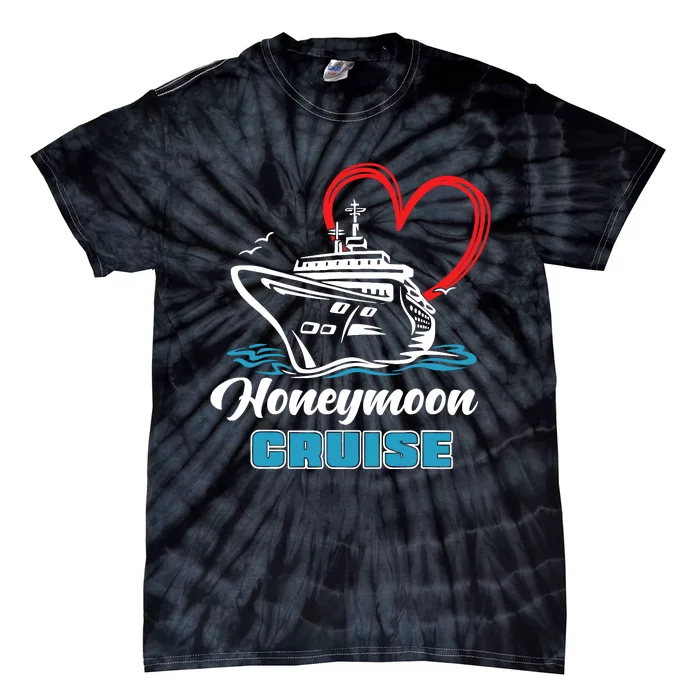 Newlywed Newly Married Cruising Matching Honeymoon Cruise Tie-Dye T-Shirt