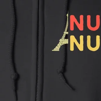 Nuit Nuit Night Night French Words Paris Tower Eiffel Full Zip Hoodie