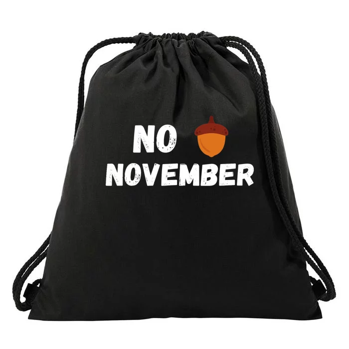 No Nut November Challenge Funny Meme Drawstring Bag