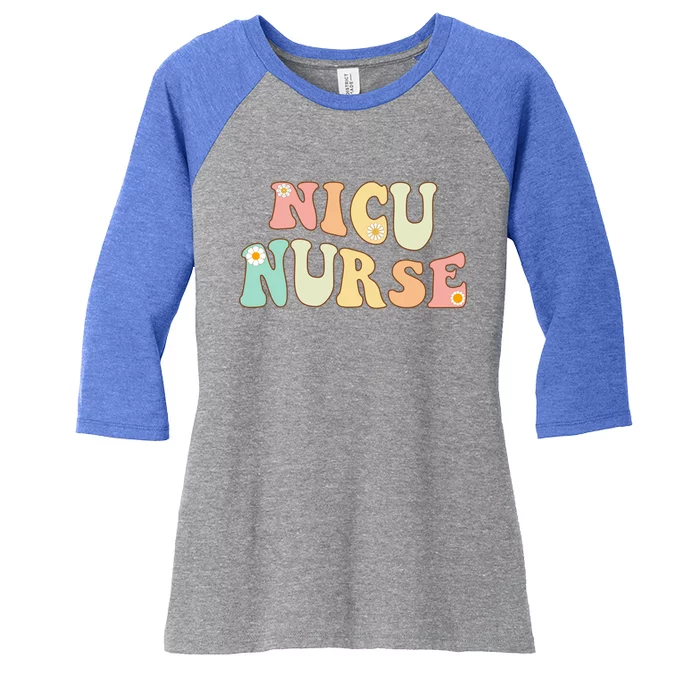 Nicu Nurse Neonatal Icu Nurse Infant Care Specialist Newborn Funny Gift Women's Tri-Blend 3/4-Sleeve Raglan Shirt