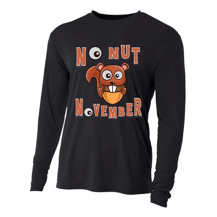 No Nut November Stay Strong NNN Funny Meme Cooling Performance Long Sleeve Crew