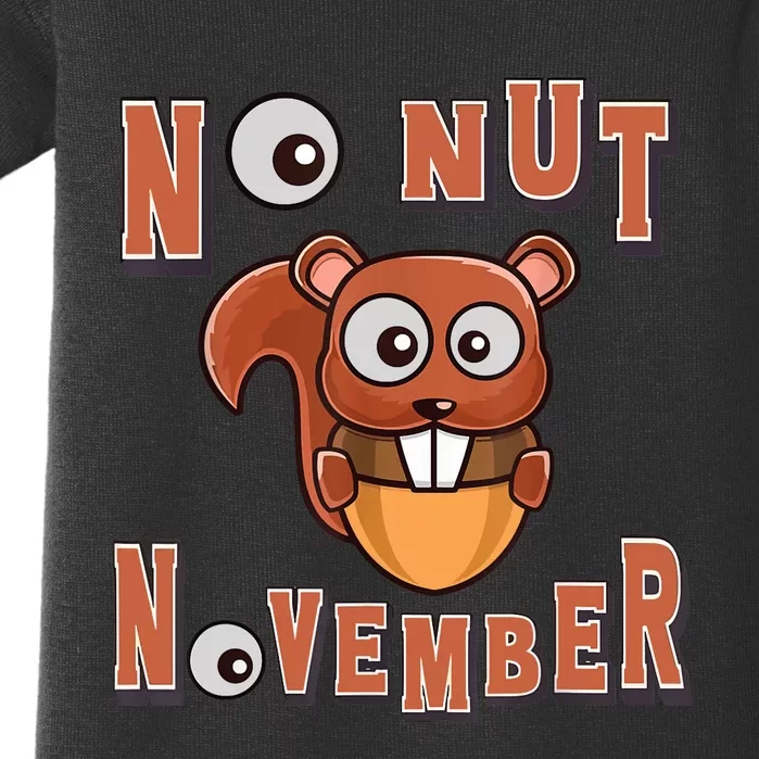 No Nut November Stay Strong NNN Funny Meme Baby Bodysuit