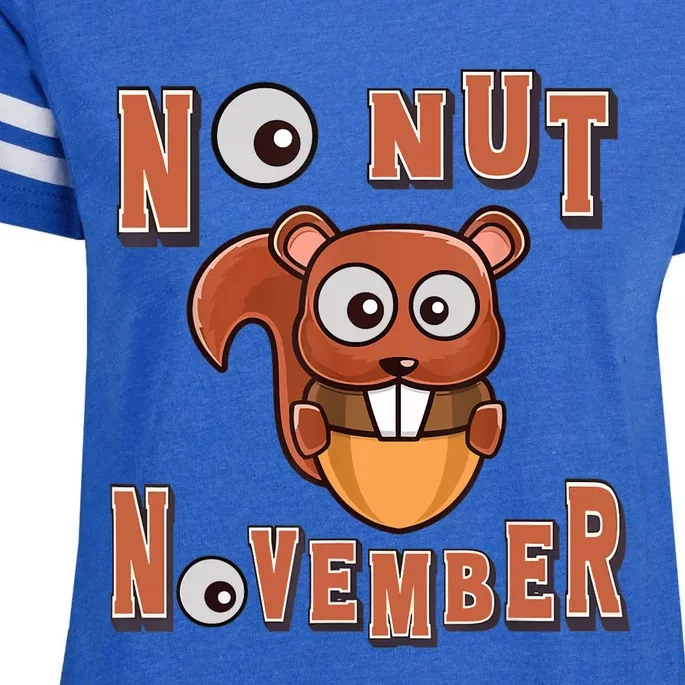 No Nut November Stay Strong NNN Funny Meme Enza Ladies Jersey Football T-Shirt