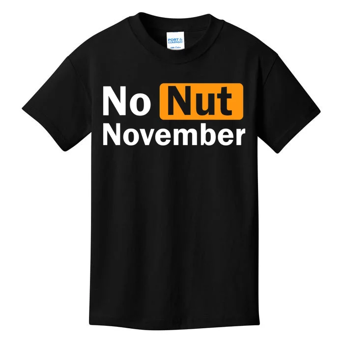 No Nut November Challenge Funny Design Kids T-Shirt