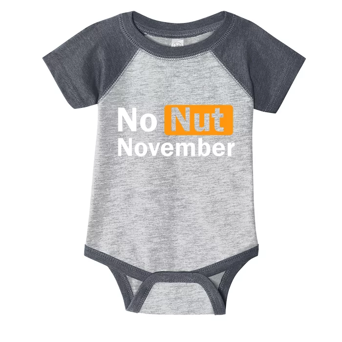 No Nut November Challenge Funny Design Infant Baby Jersey Bodysuit