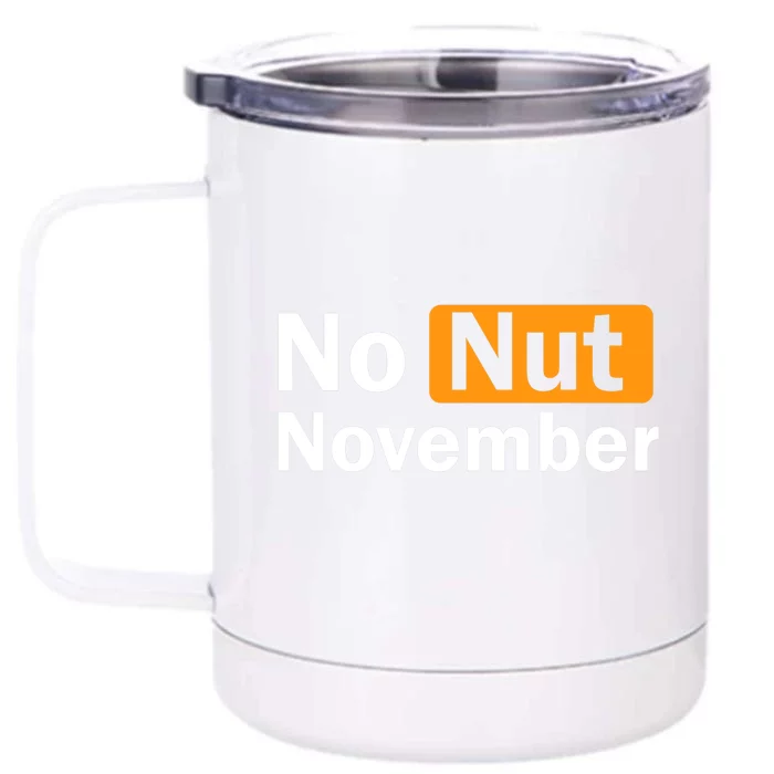 No Nut November Challenge Funny Design Front & Back 12oz Stainless Steel Tumbler Cup