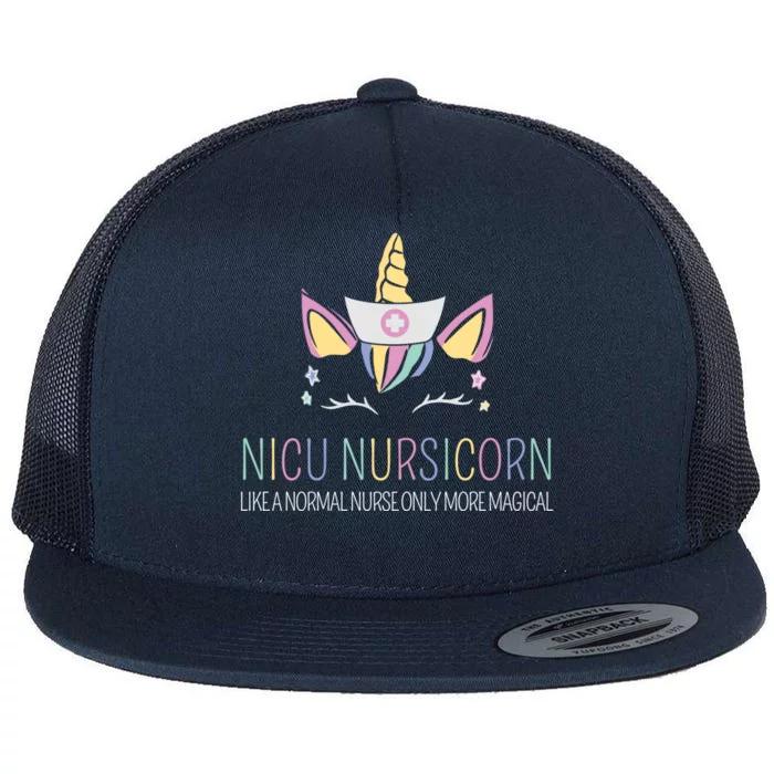 Nicu Nurse Nicu Nursicorn Gift Flat Bill Trucker Hat