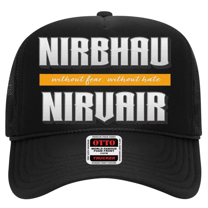 Nirbhau Nirvair High Crown Mesh Trucker Hat