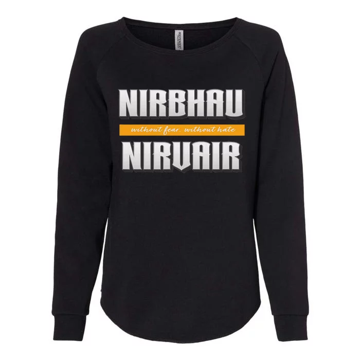 Nirbhau Nirvair Womens California Wash Sweatshirt