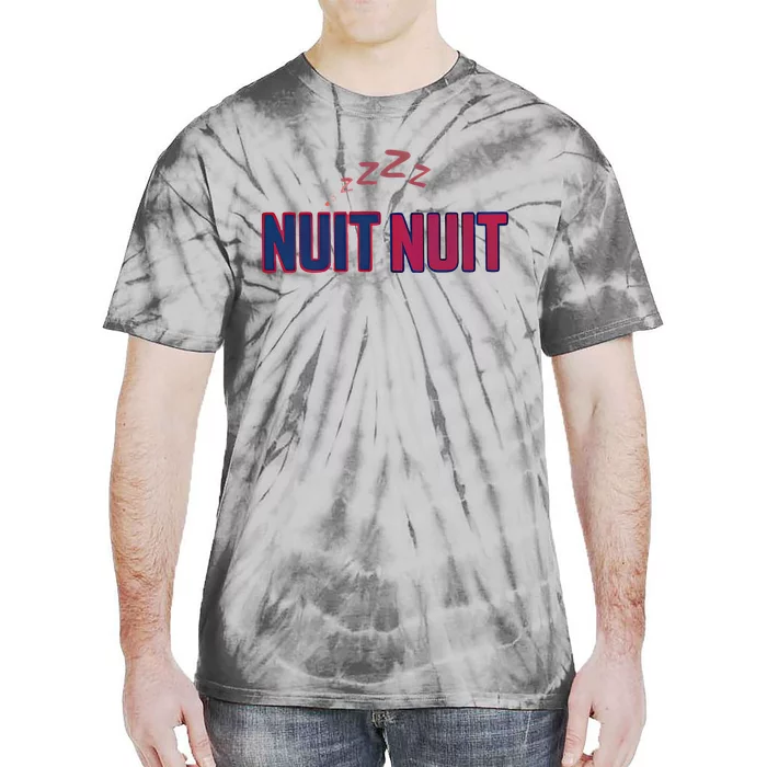 Nuit Nuit Night Night French Words Paris Tower Tie-Dye T-Shirt