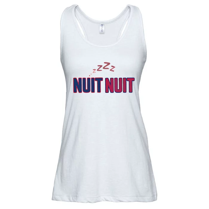 Nuit Nuit Night Night French Words Paris Tower Ladies Essential Flowy Tank