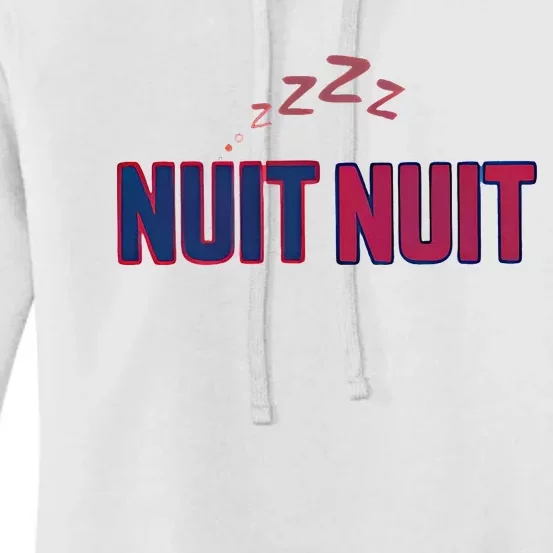 Nuit Nuit Night Night French Words Paris Tower Women's Pullover Hoodie