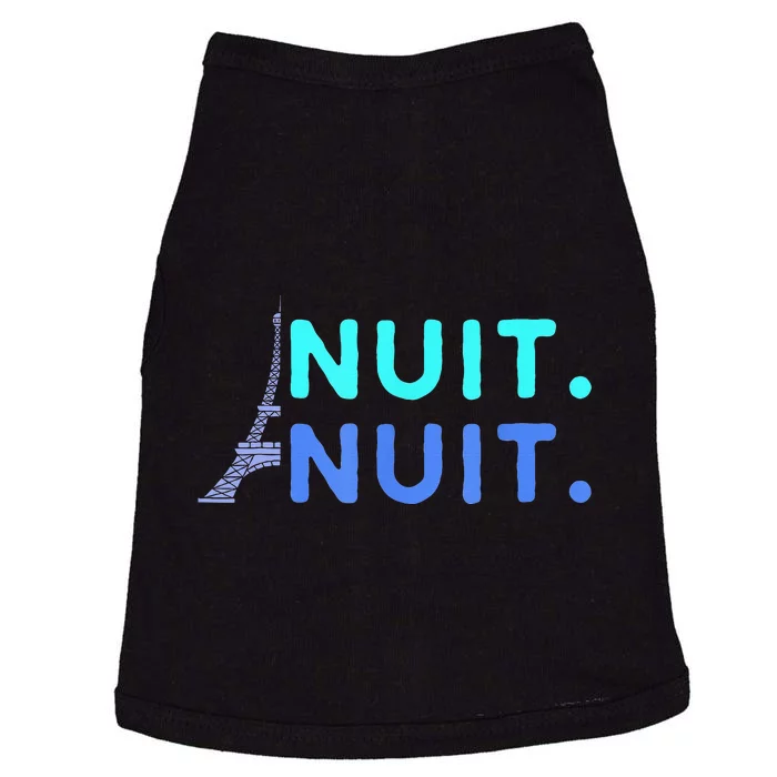 Nuit Nuit Night Night French Words Paris Tower Eiffel Doggie Tank