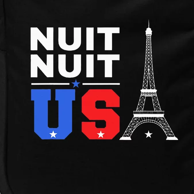 Nuit Nuit Night Night French Words Paris Tower Eiffel Impact Tech Backpack