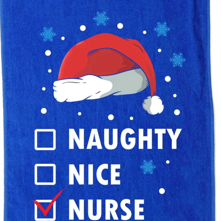 Naughty Nice Nurse Christmas Funny Nurses Xmas Gift Great Gift Platinum Collection Golf Towel