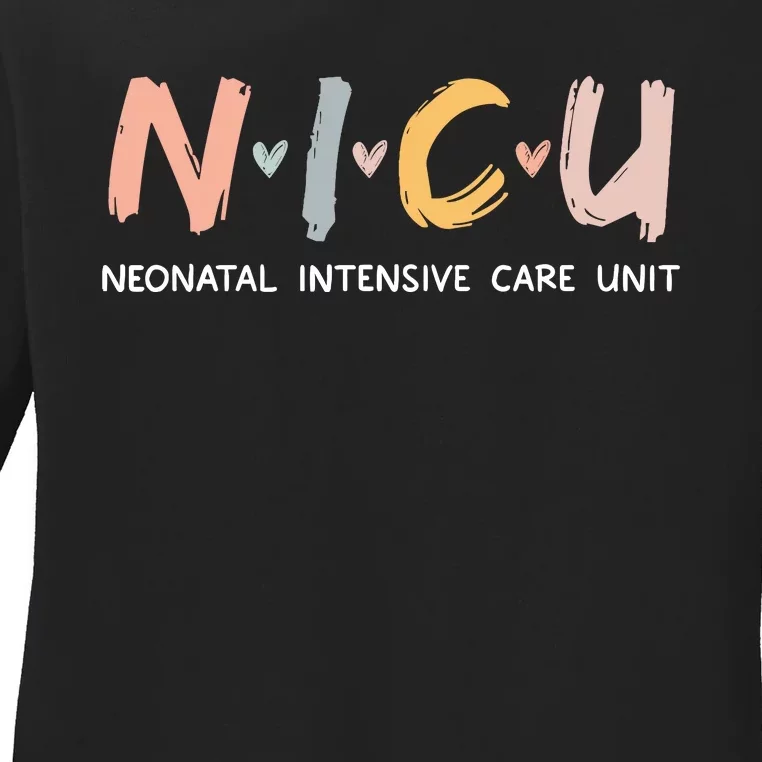 Nicu Nurse Neonatal Intensive Care Unit Nursing Ladies Long Sleeve Shirt