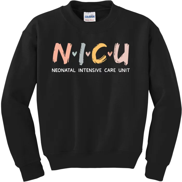 Nicu Nurse Neonatal Intensive Care Unit Nursing Kids Sweatshirt