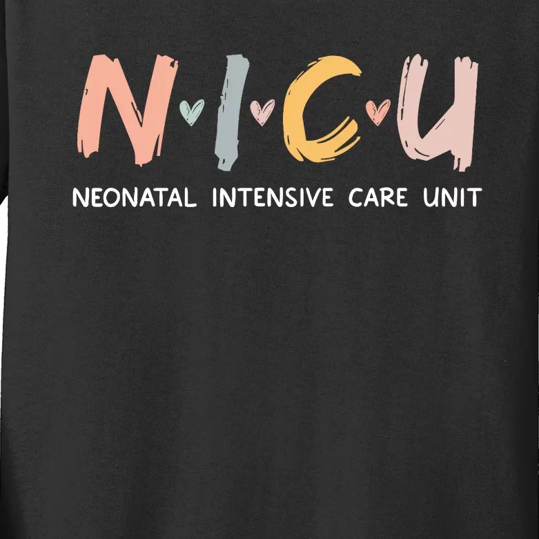 Nicu Nurse Neonatal Intensive Care Unit Nursing Kids Long Sleeve Shirt