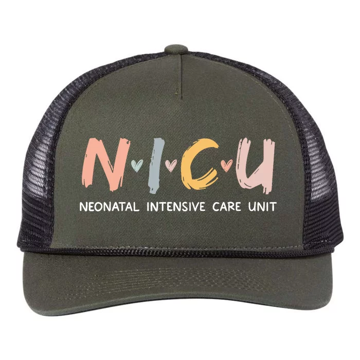 Nicu Nurse Neonatal Intensive Care Unit Nursing Retro Rope Trucker Hat Cap