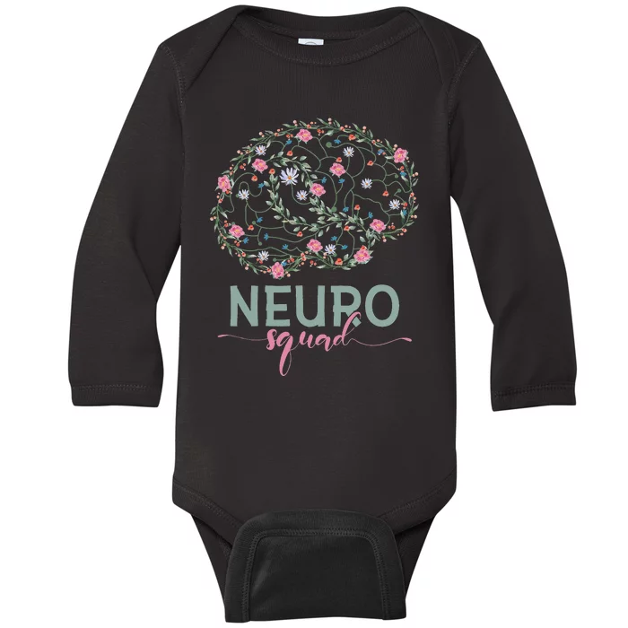 Neurology Neuro Nurse Neuro Tech Neuro Squad Baby Long Sleeve Bodysuit