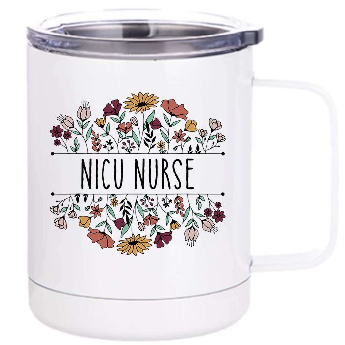 Nicu Nurse Neonatal Icu Nurse Infant Care Specialist Newborn Front & Back 12oz Stainless Steel Tumbler Cup