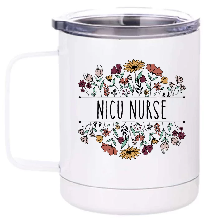 Nicu Nurse Neonatal Icu Nurse Infant Care Specialist Newborn Front & Back 12oz Stainless Steel Tumbler Cup