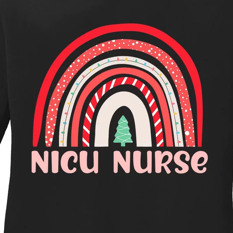 NICU Nurse Neonatal Tiny Crew Christmas Holiday Nutcracker Ladies Long Sleeve Shirt