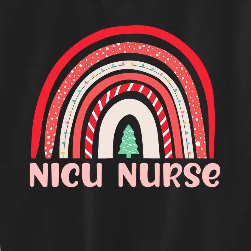 NICU Nurse Neonatal Tiny Crew Christmas Holiday Nutcracker Kids Sweatshirt