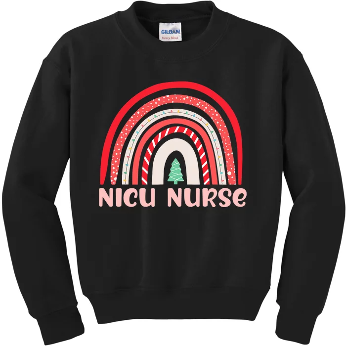 NICU Nurse Neonatal Tiny Crew Christmas Holiday Nutcracker Kids Sweatshirt