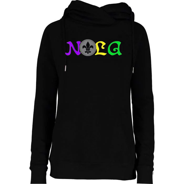 NOLA | New Orleans Mardi Gras | 504 Shirt Womens Funnel Neck Pullover Hood