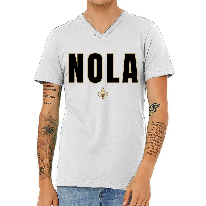 Nola New Orleans Louisiana Everyone Loves New Orleans V-Neck T-Shirt