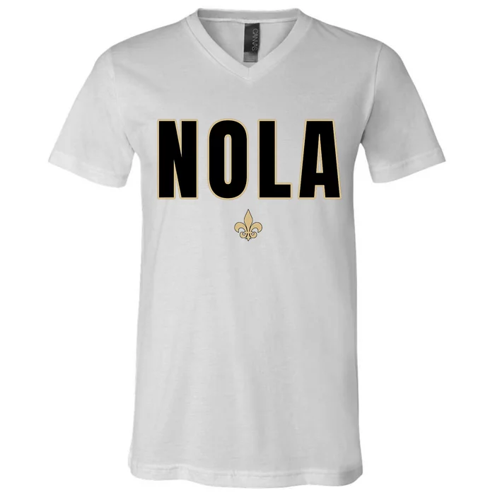 Nola New Orleans Louisiana Everyone Loves New Orleans V-Neck T-Shirt