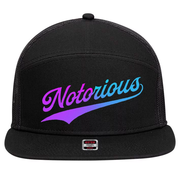 Notorious 7 Panel Mesh Trucker Snapback Hat