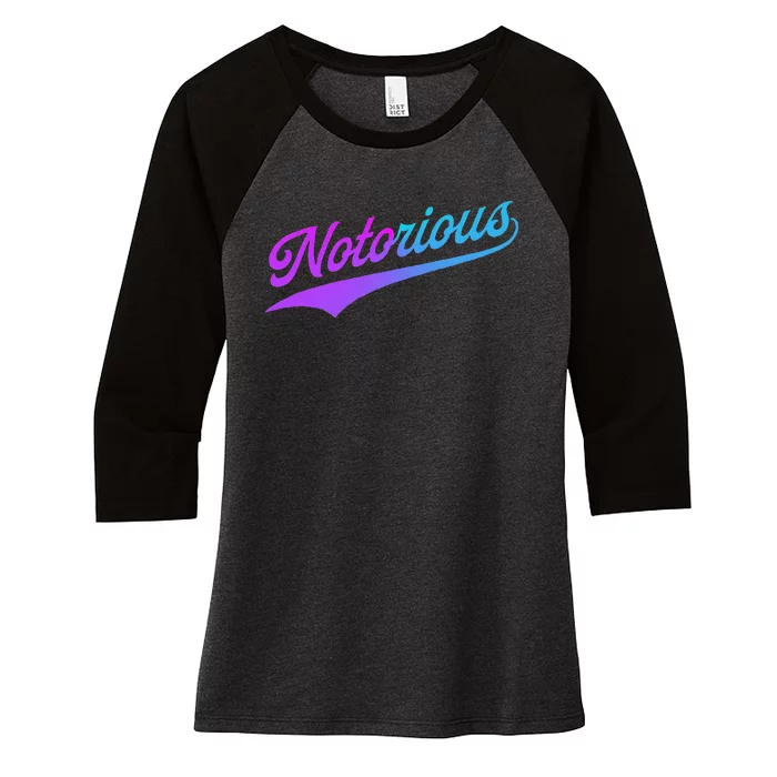 Notorious Women's Tri-Blend 3/4-Sleeve Raglan Shirt