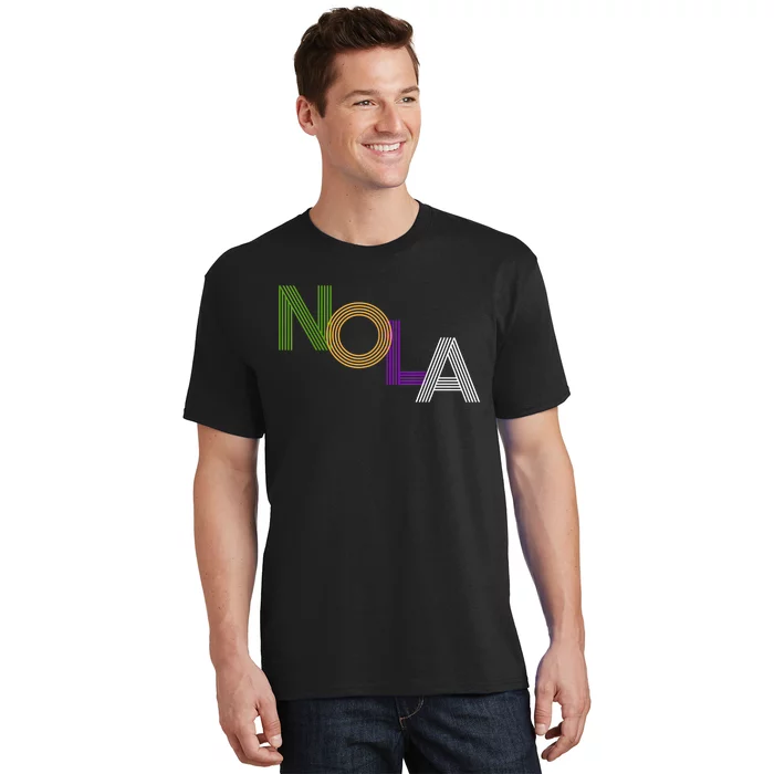 Nola New Orleans Retro Vintage Mardi Gras Souvenir Gift T-Shirt