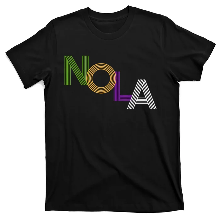 Nola New Orleans Retro Vintage Mardi Gras Souvenir Gift T-Shirt