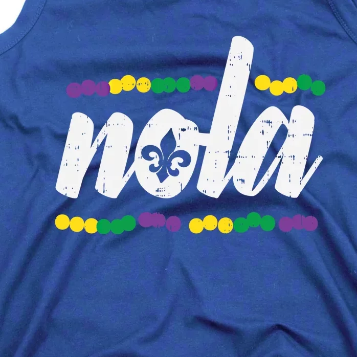 Nola New Orleans Louisiana Jester Funny Mardi Gras Carnival Gift Tank Top