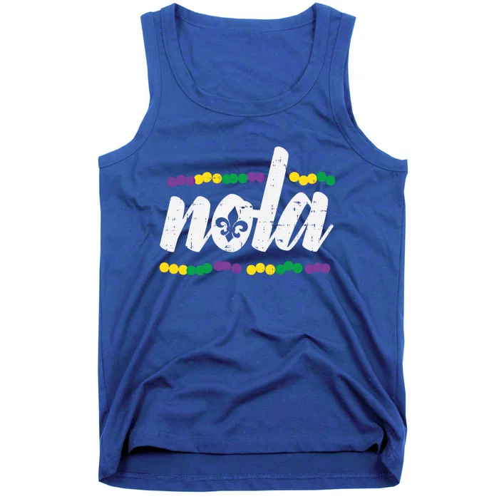 Nola New Orleans Louisiana Jester Funny Mardi Gras Carnival Gift Tank Top