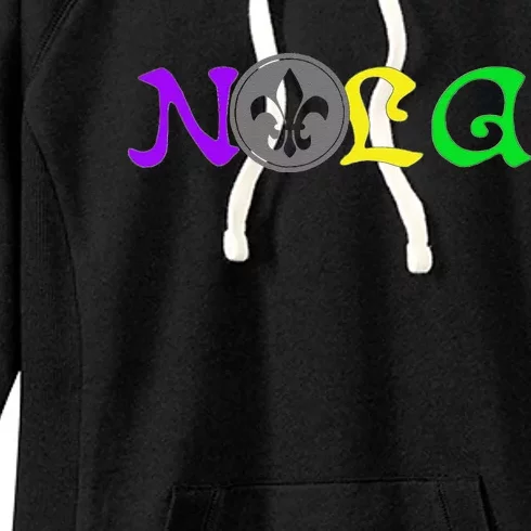 Nola New Orleans Mardi Gras 504 Women's Fleece Hoodie