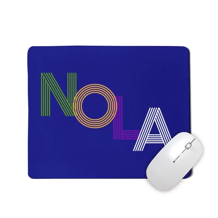 Nola New Orleans Retro Vintage Mardi Gras Souvenir Gift Mousepad