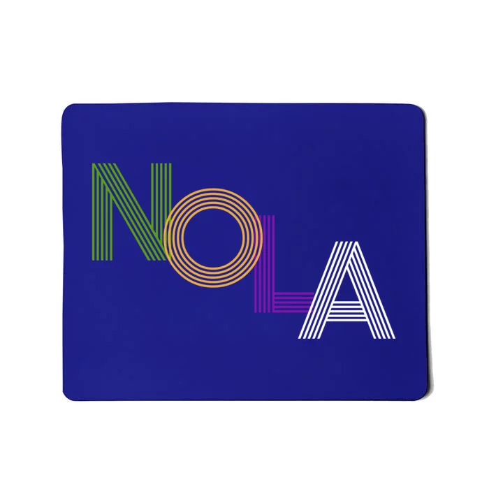 Nola New Orleans Retro Vintage Mardi Gras Souvenir Gift Mousepad