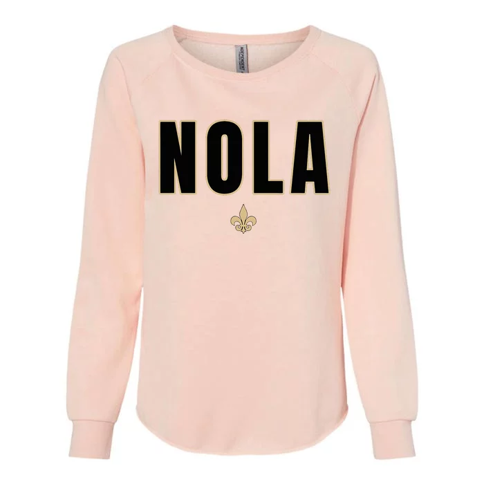 Nola New Orleans Louisiana Everyone Loves New Orleans Womens California Wash Sweatshirt