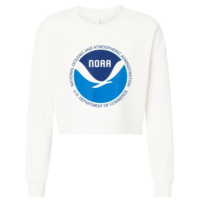 NOAA National Oceanic And Atmospheric Administration Cropped Pullover Crew