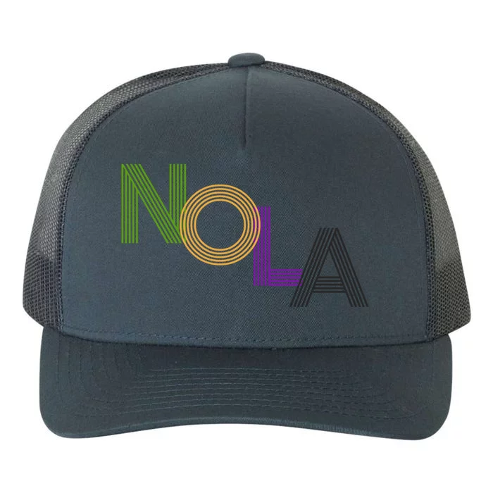 Nola New Orleans Retro Vintage Mardi Gras Souvenir Gift Yupoong Adult 5-Panel Trucker Hat