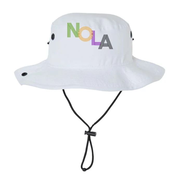 Nola New Orleans Retro Vintage Mardi Gras Souvenir Gift Legacy Cool Fit Booney Bucket Hat