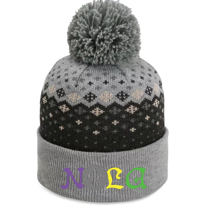 Nola New Orleans Mardi Gras 504 The Baniff Cuffed Pom Beanie