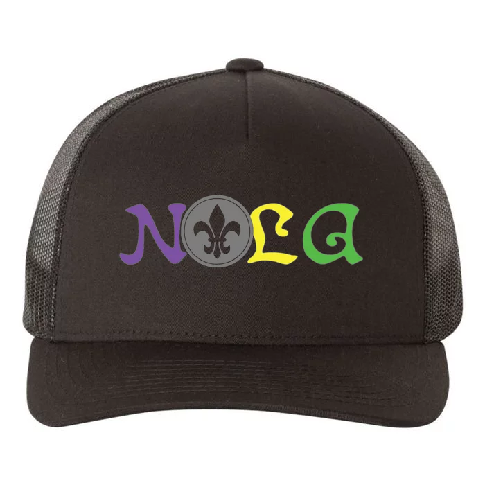 Nola New Orleans Mardi Gras 504 Yupoong Adult 5-Panel Trucker Hat